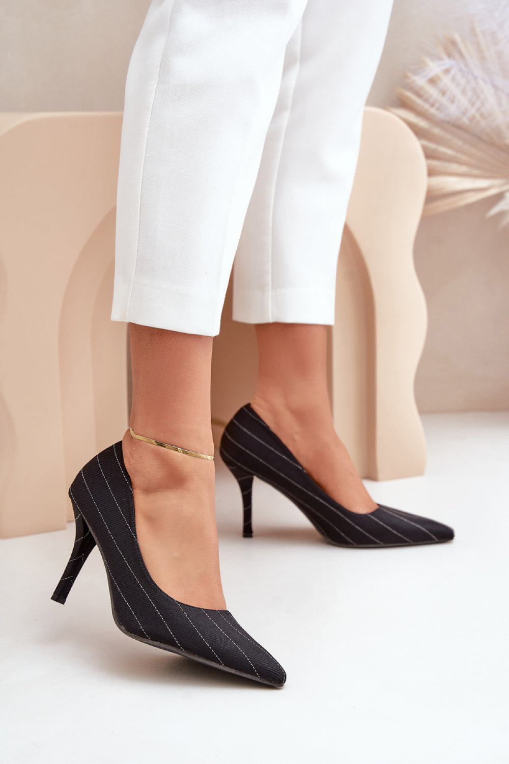 Step In Style Tifidra Black Stiletto High Heels
