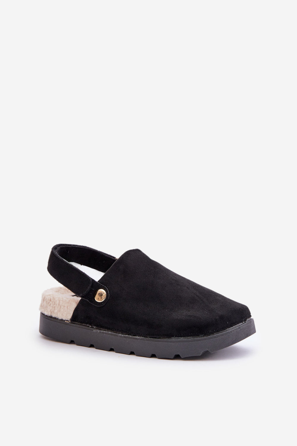 Step In Style Sanilora Black Faux Suede Platform Slippers - view 2