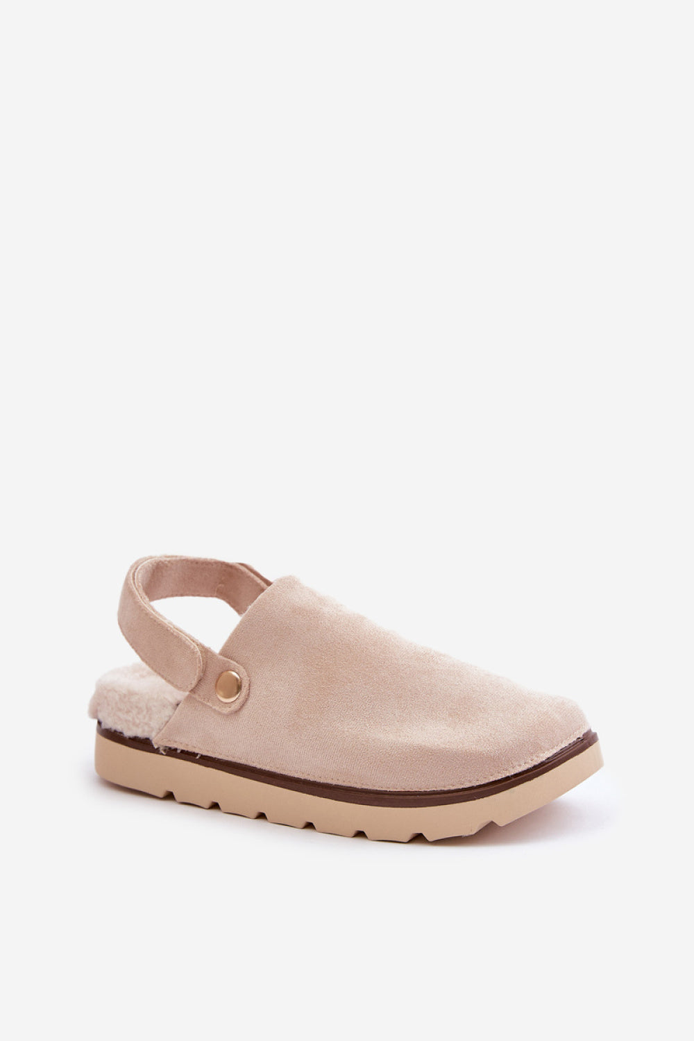 Step In Style Sanilora Beige Faux Suede Platform Slippers - view 2