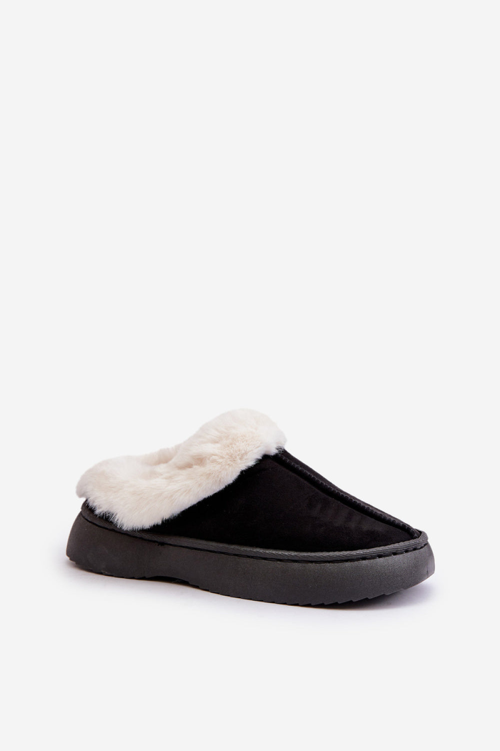 Step In Style Zinntia Black Faux Suede Warm Lined Slippers - view 2