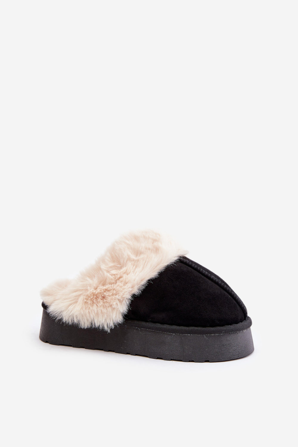 Step In Style Doriola Black Faux Suede Warm Lined Slippers - view 2