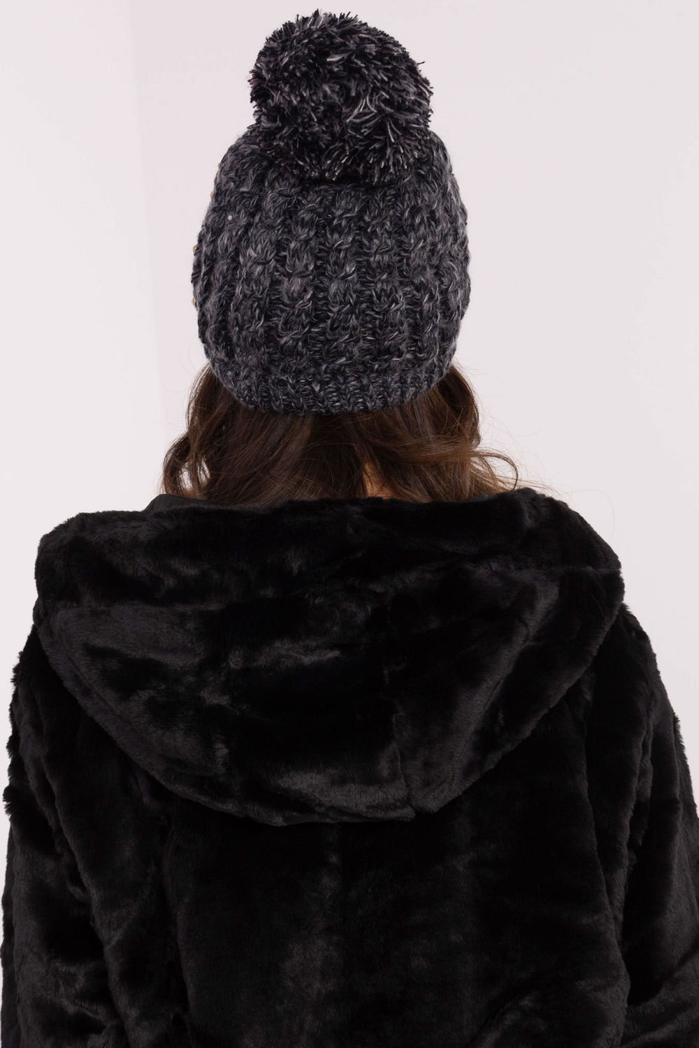 AT Black Beanie Hat - view 3