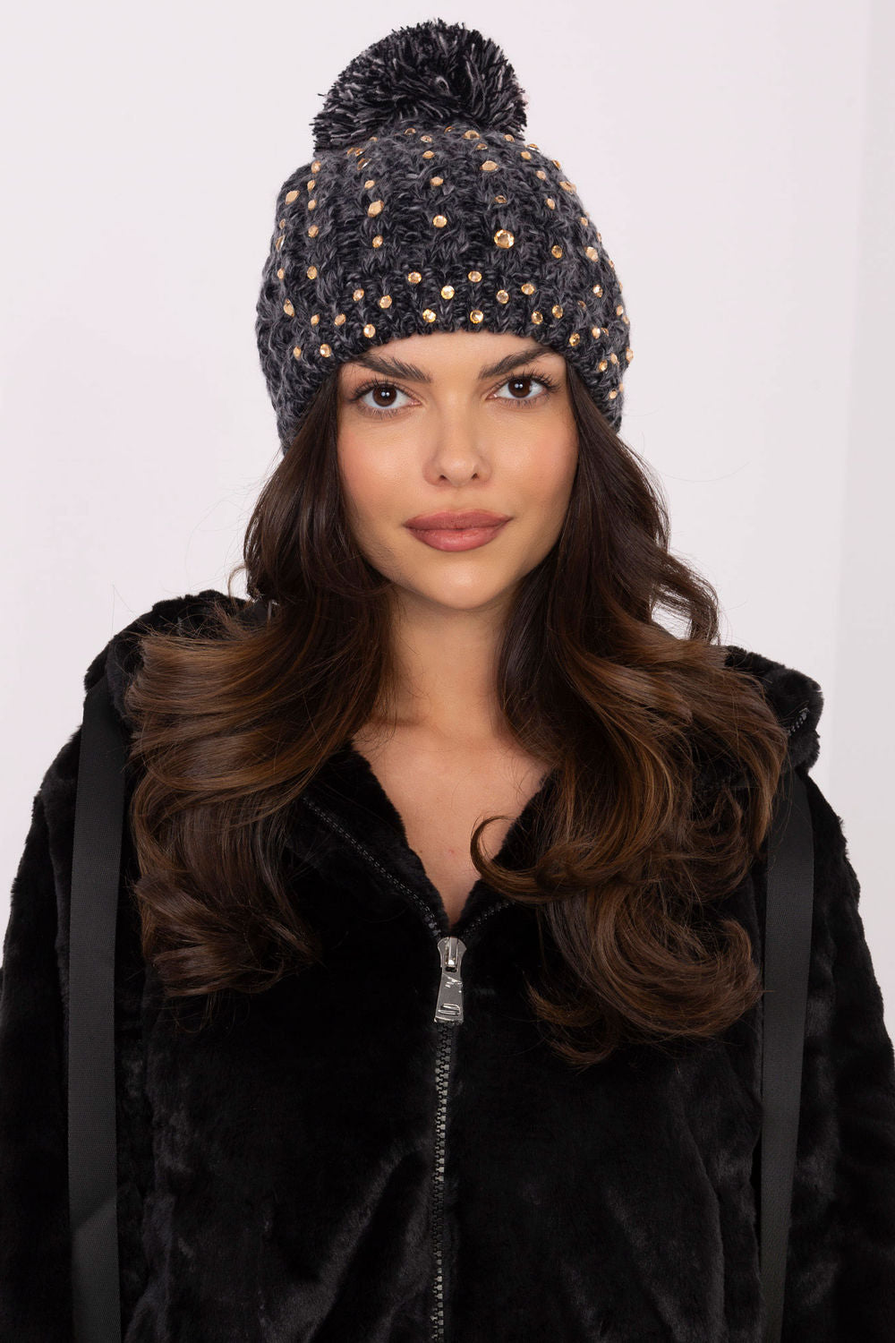 AT Black Beanie Hat - view 4