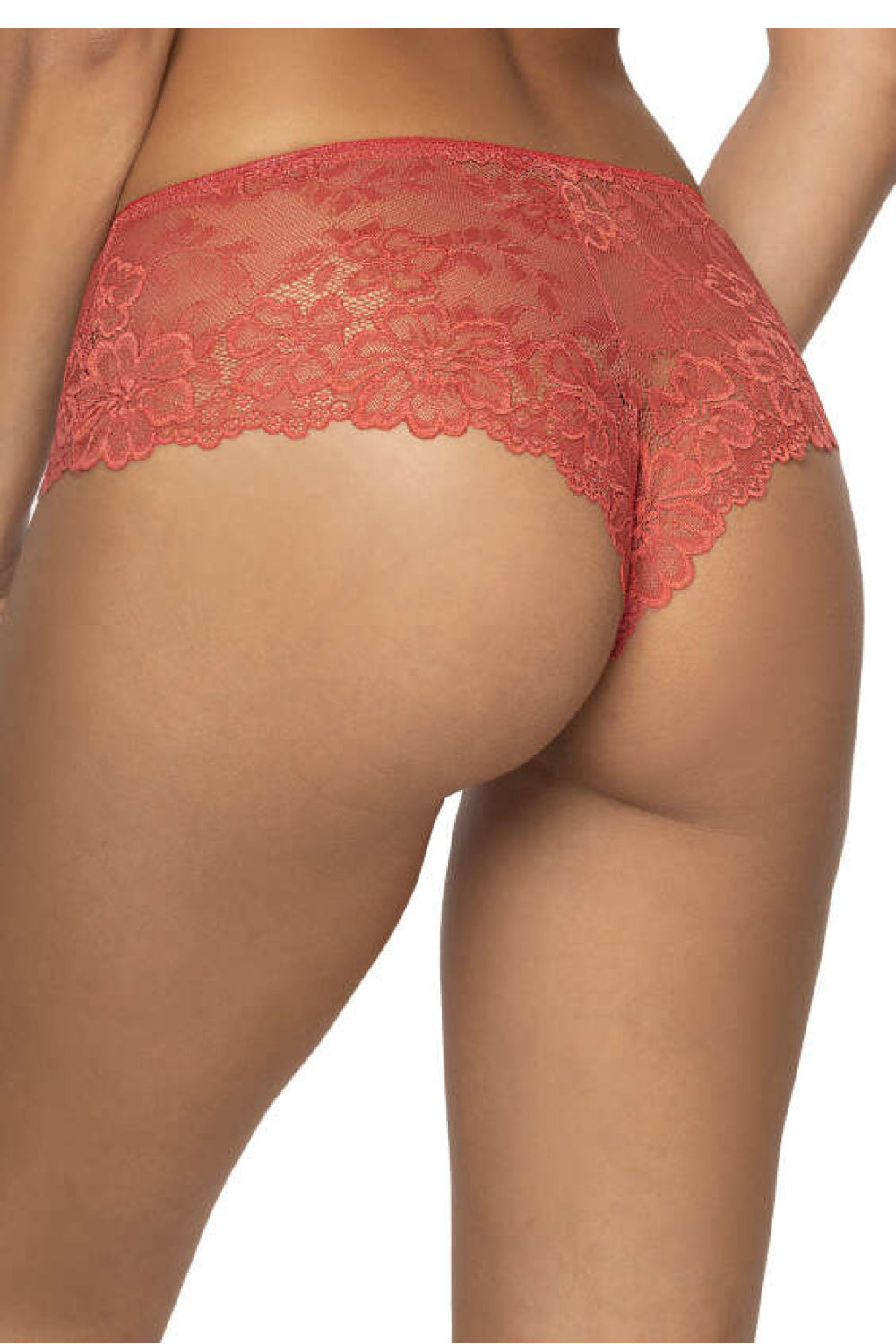 Mat Carmela Brick Red Lace Wrap Shorts - view 3