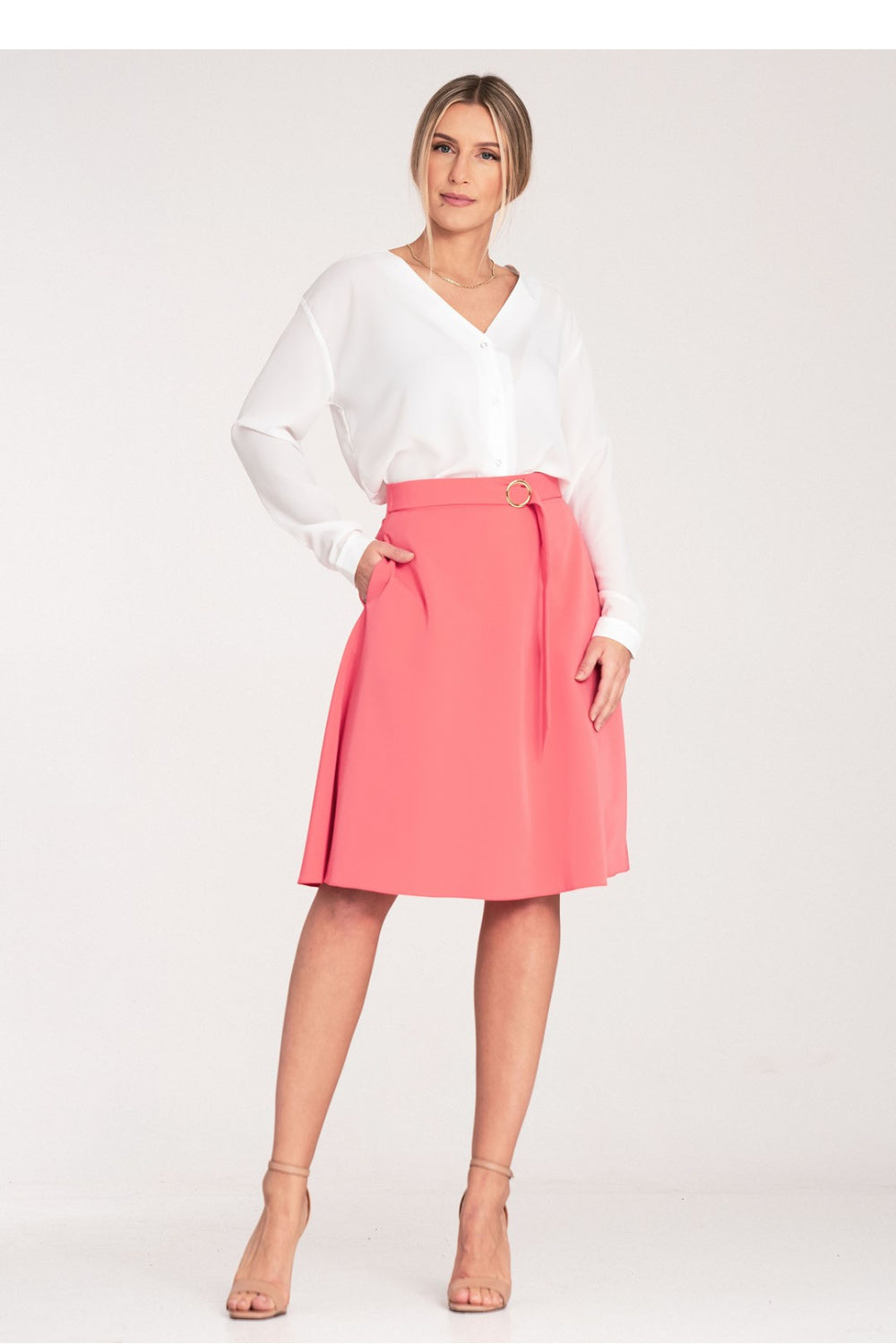 Figl Coral Flared Skirt