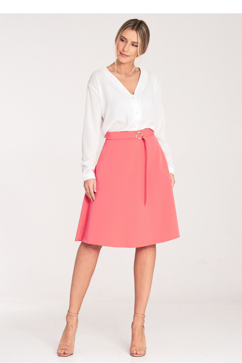 Figl Coral Flared Skirt - view 4