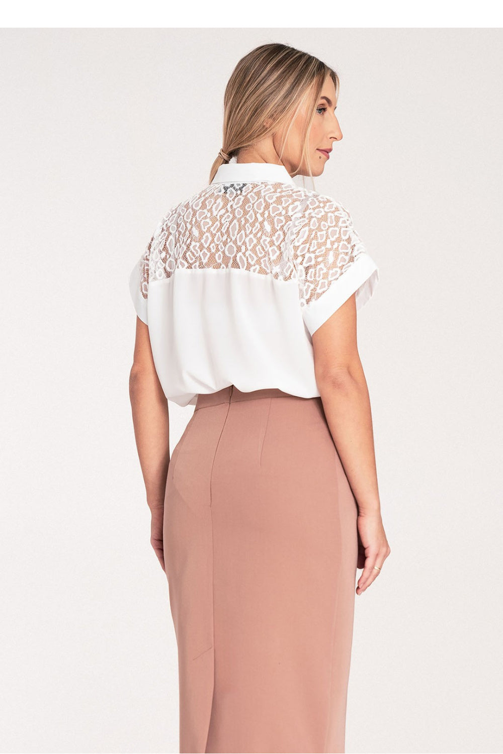 Figl Ecru Short Sleeve Top - view 3