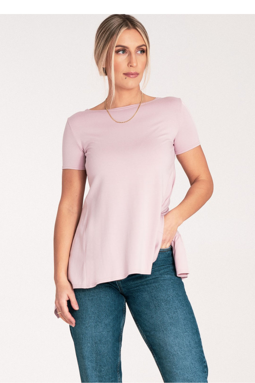 Figl Pink Bodycon Long Sleeve Blouse