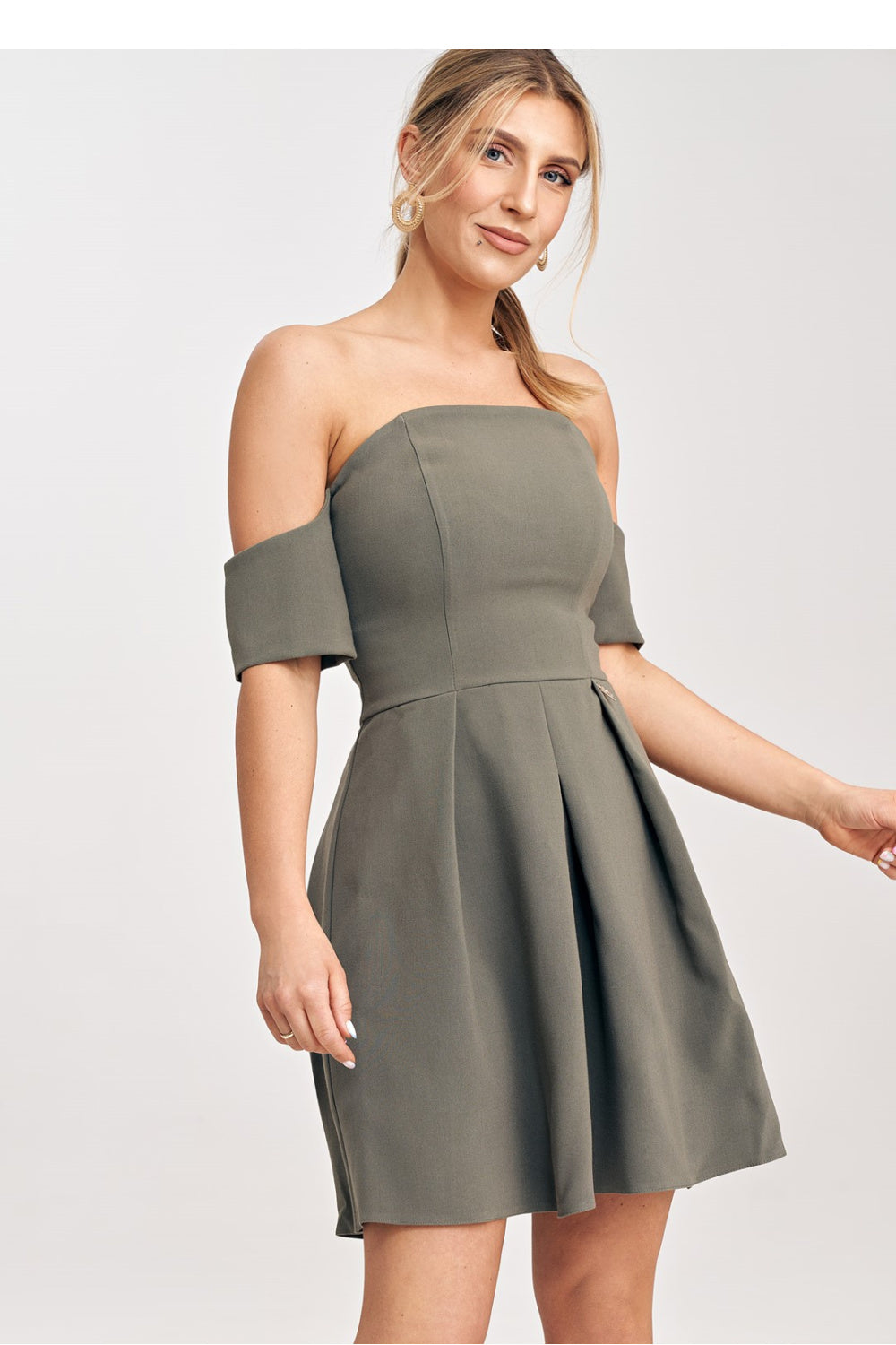 Figl Olive Mini Evening Dress - view 4