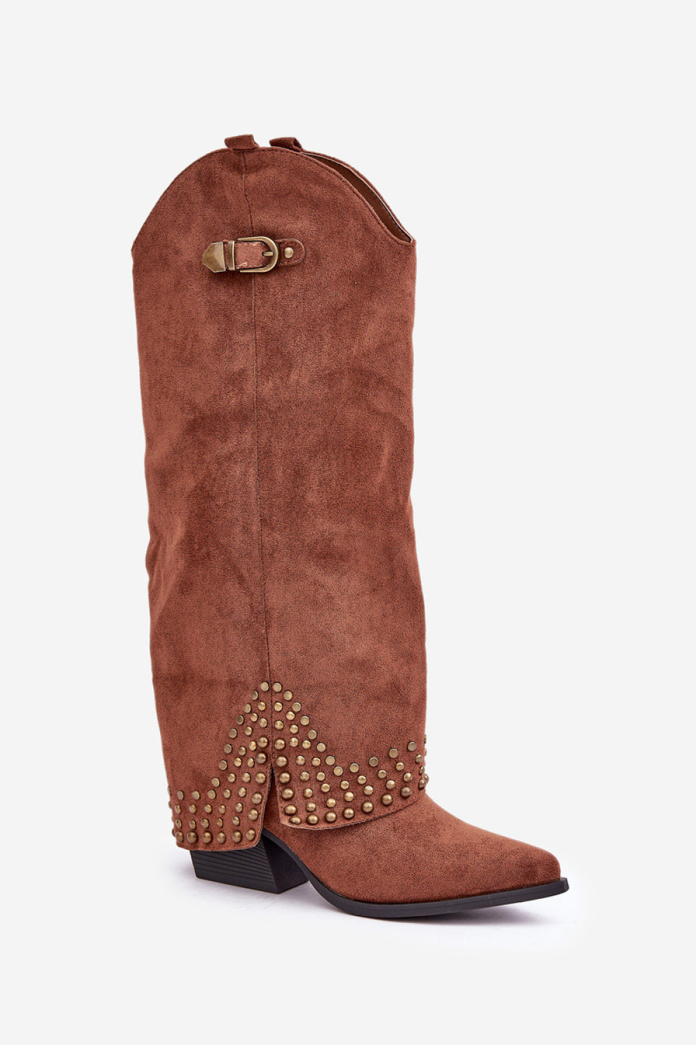 Step In Style Iveliri Brown Faux Suede Heeled Ankle Boots - view 2