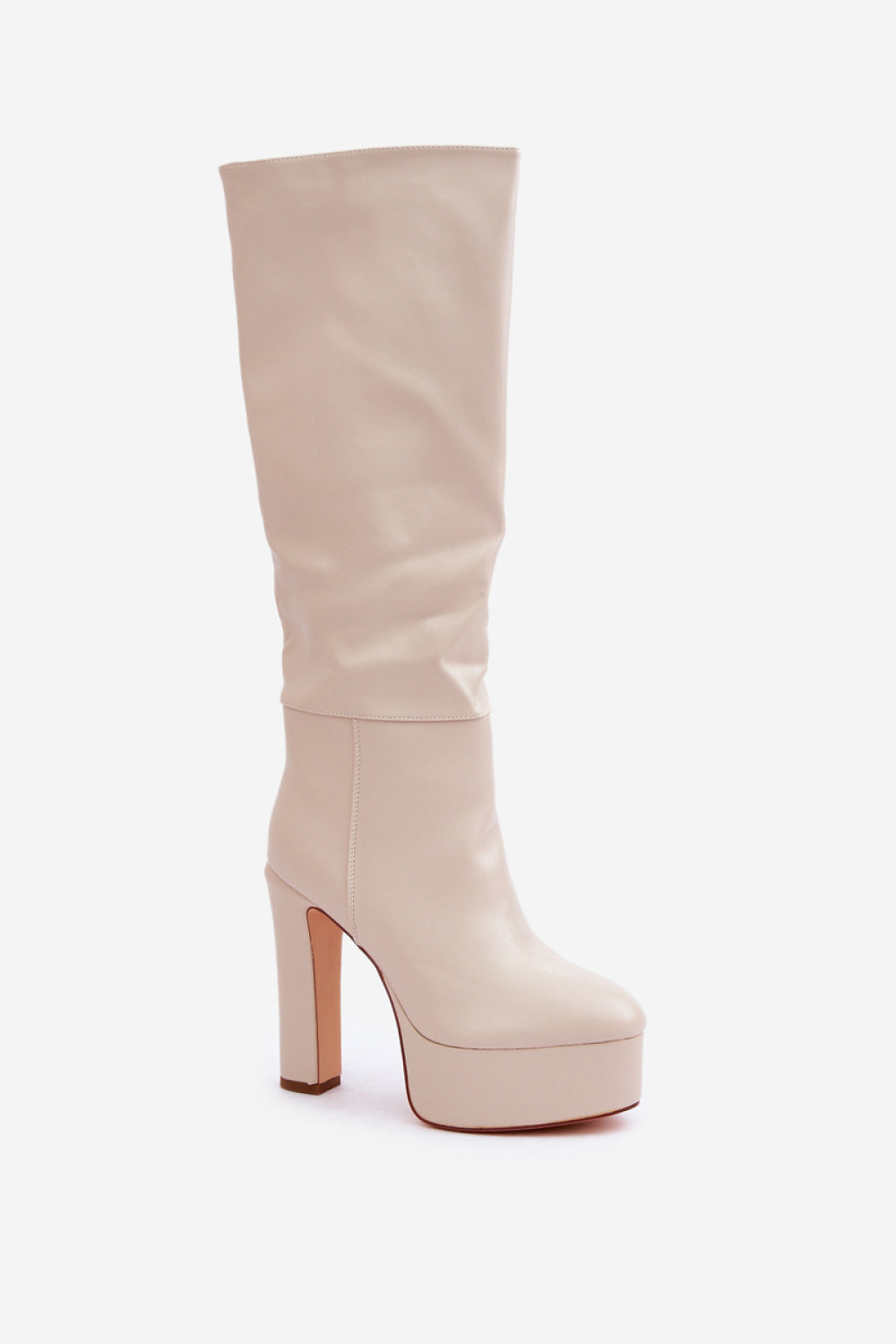 Step In Style Felilorn Light Beige Faux Suede Heeled Ankle Boots - view 2