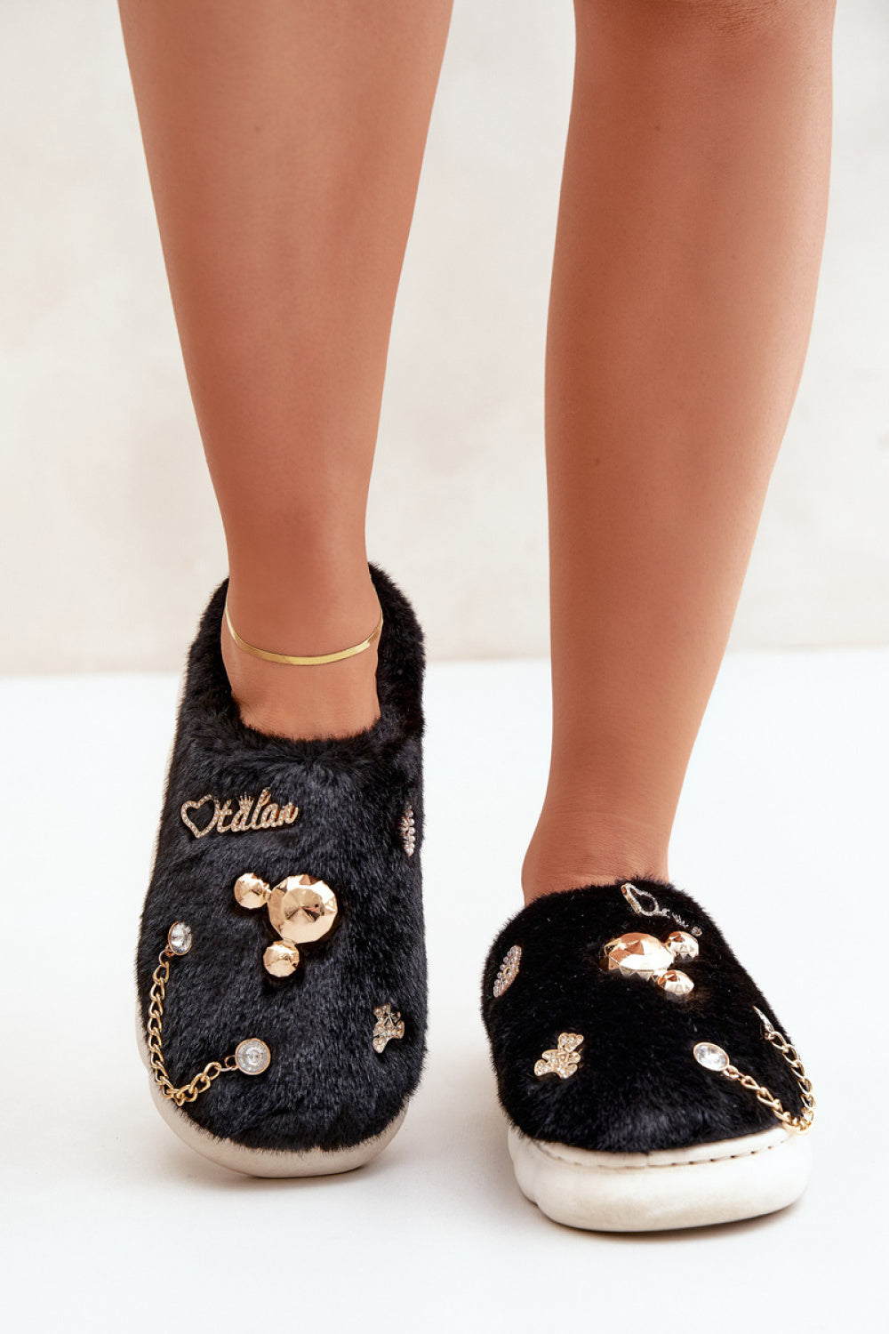 Step In Style Ivelfedi Black Warm Lined Slippers