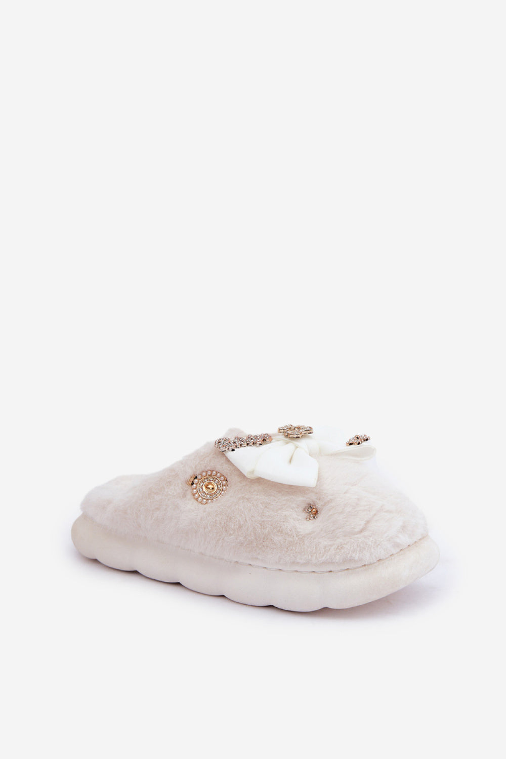 Step In Style Annalira White Warm Lined Slippers - view 2