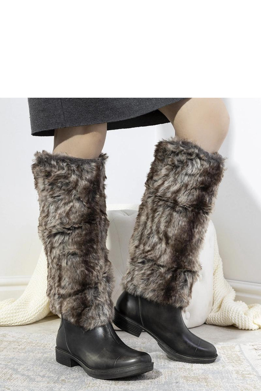 Solea Grey Warm Lined Over The Knee Boots