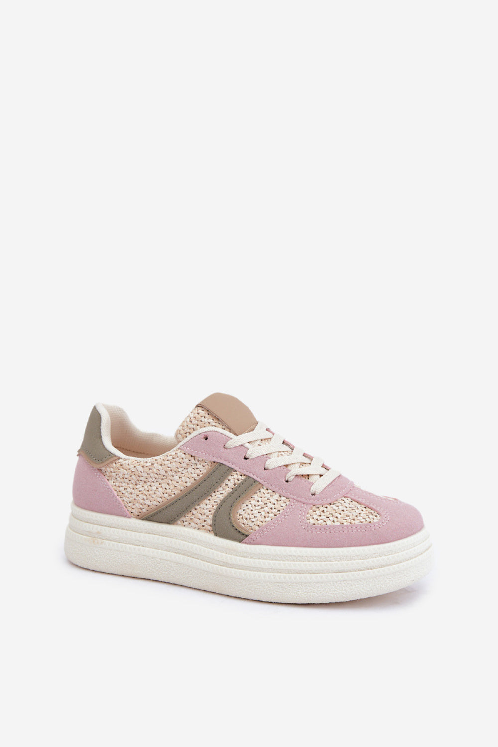 Step In Style Multicolour Platform Trainers with Round Toe - view 2