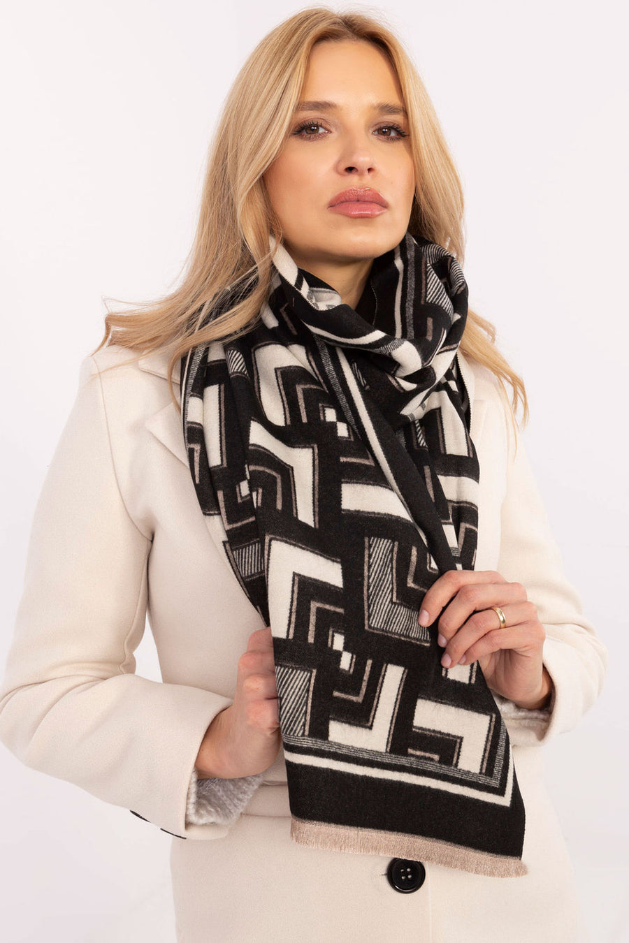AT Ecru Viscose Shawl