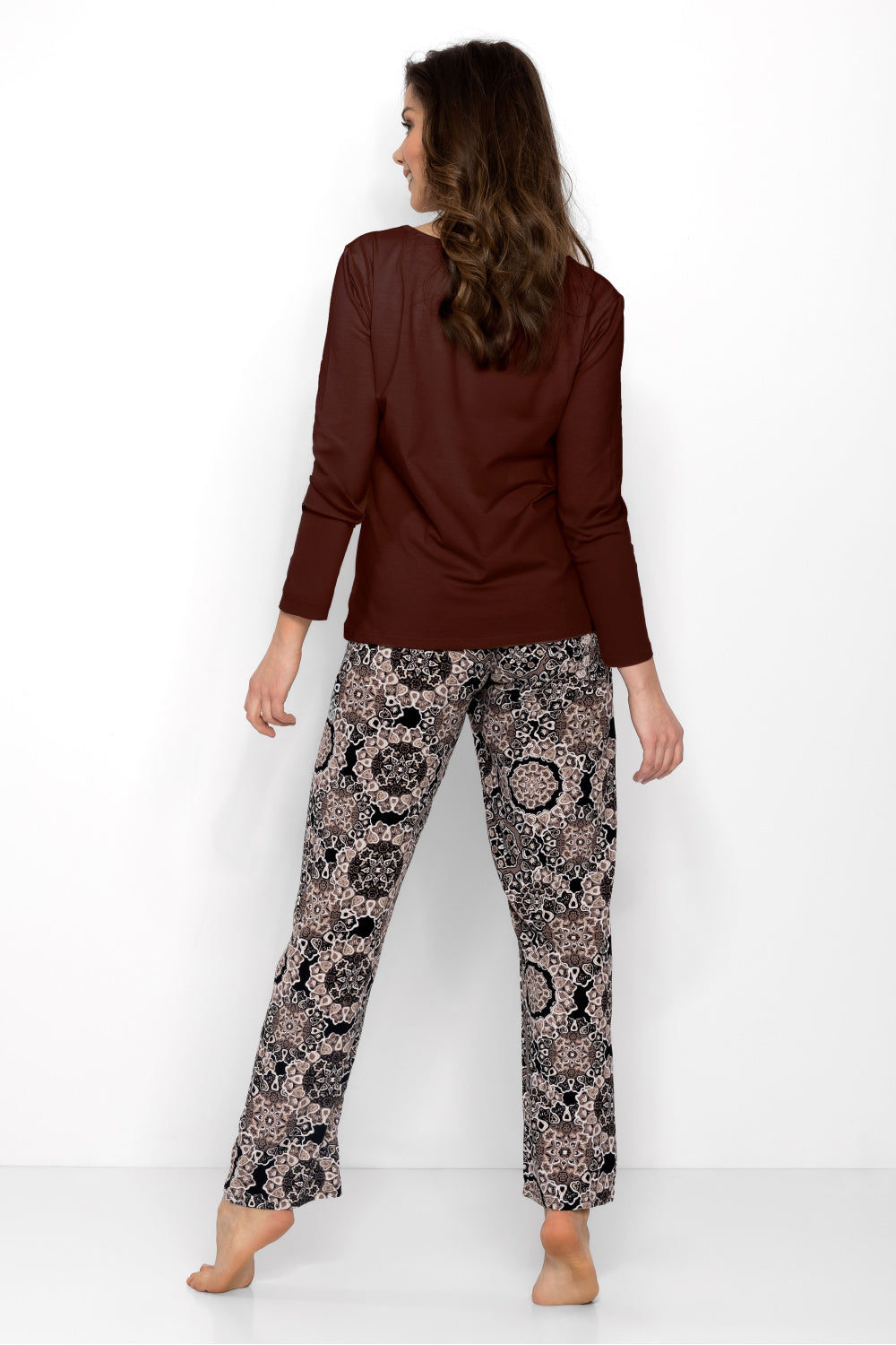 Momenti Per Me Boho Cafe Brown Cotton Pyjamas - view 2