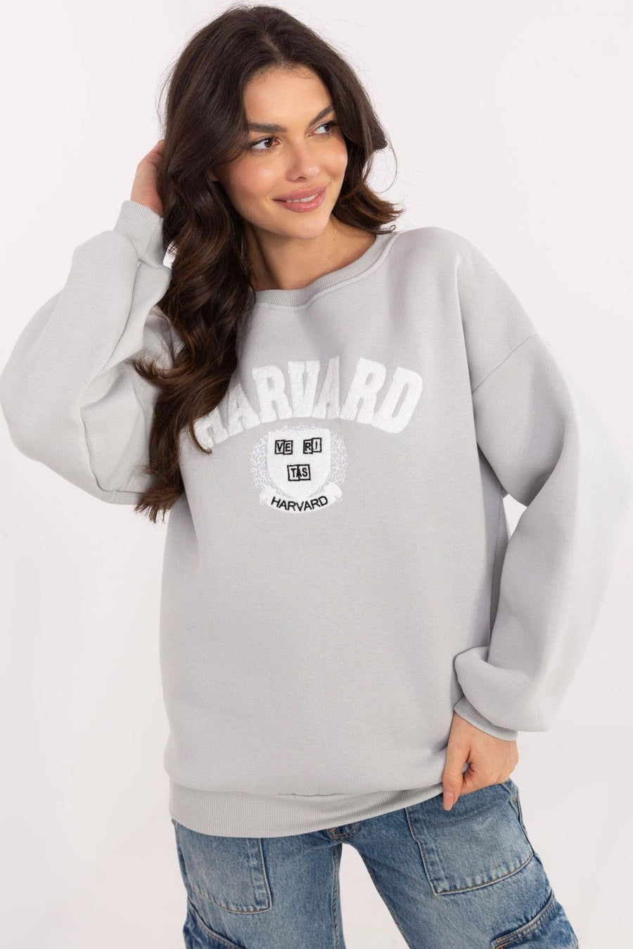 Factory Price Grey Long Sleeve Cotton Sweatshirt