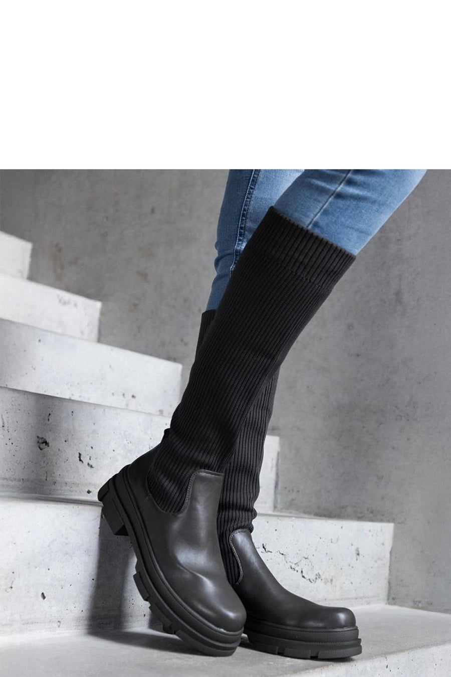 Solea Green Platform Warm Lined Over The Knee Boots