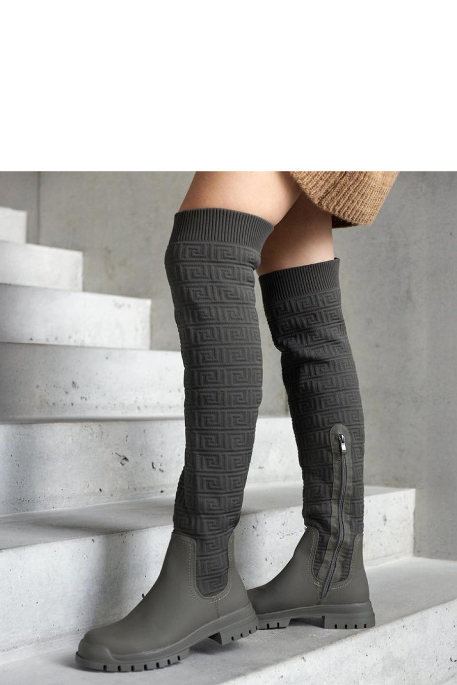 Solea Green Over The Knee Boots