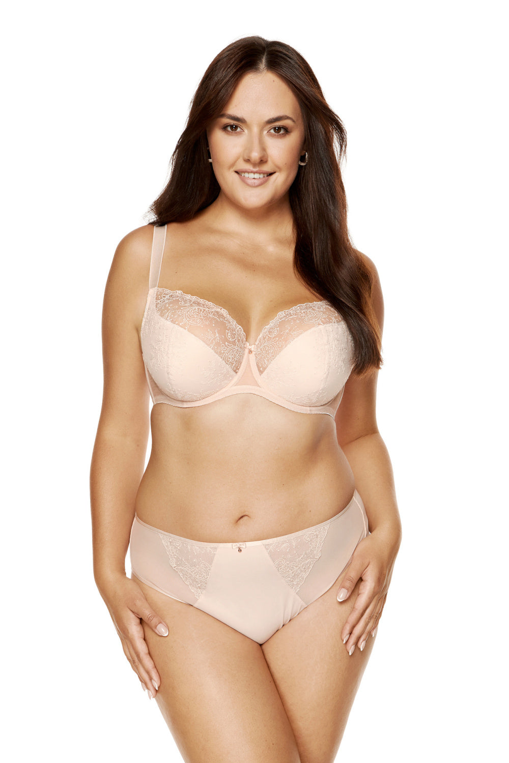 Gorteks Charme Powder Pink Mesh Padded Semi-Soft Bra - view 2