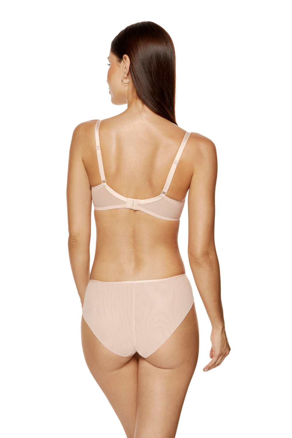 Gorteks Charme Powder Pink Mesh Padded Semi-Soft Bra - view 3