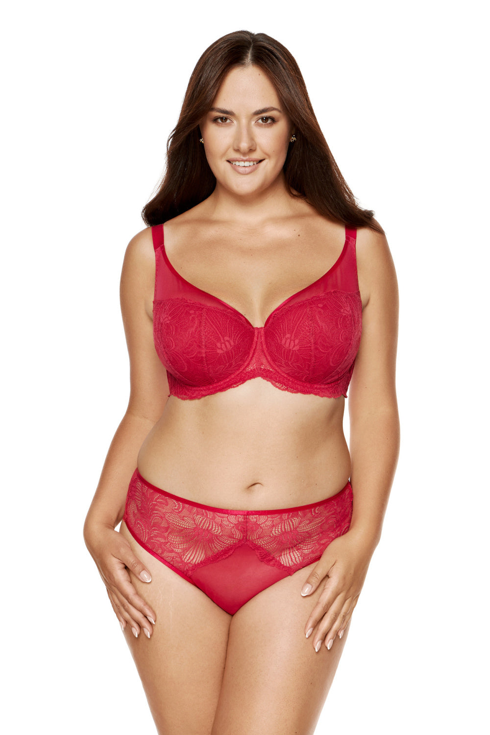 Gorteks Red Lace Padded Bra - view 2