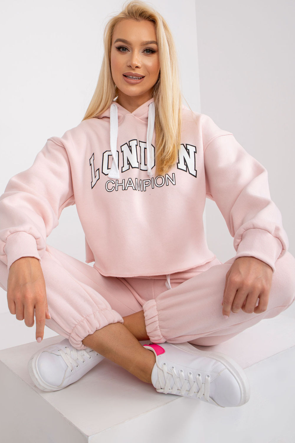 Ex Moda Pink High Waisted Cotton Co-Ord Set - view 4