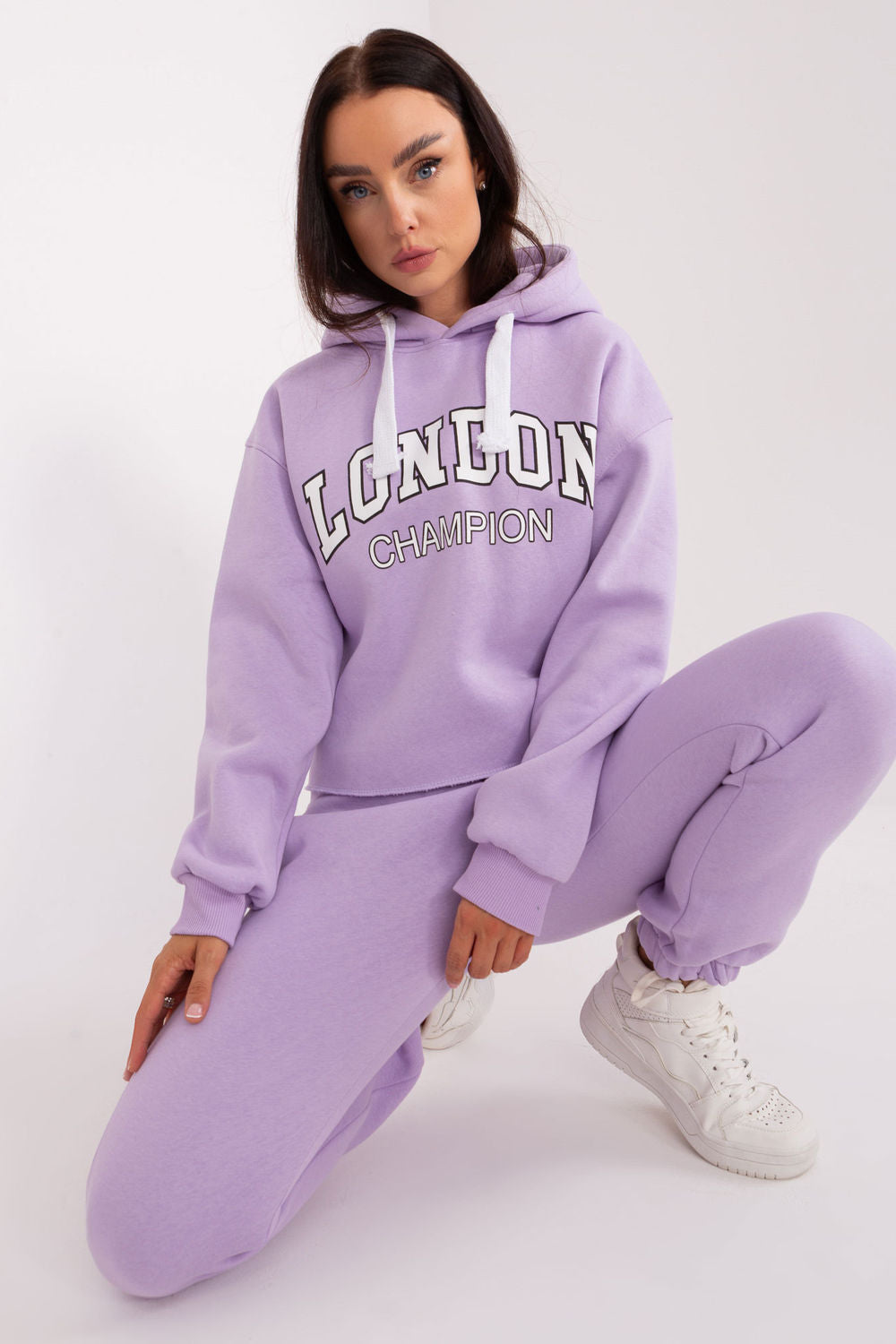 Ex Moda Light Violet High Waisted Cotton Co-Ord Set - view 2