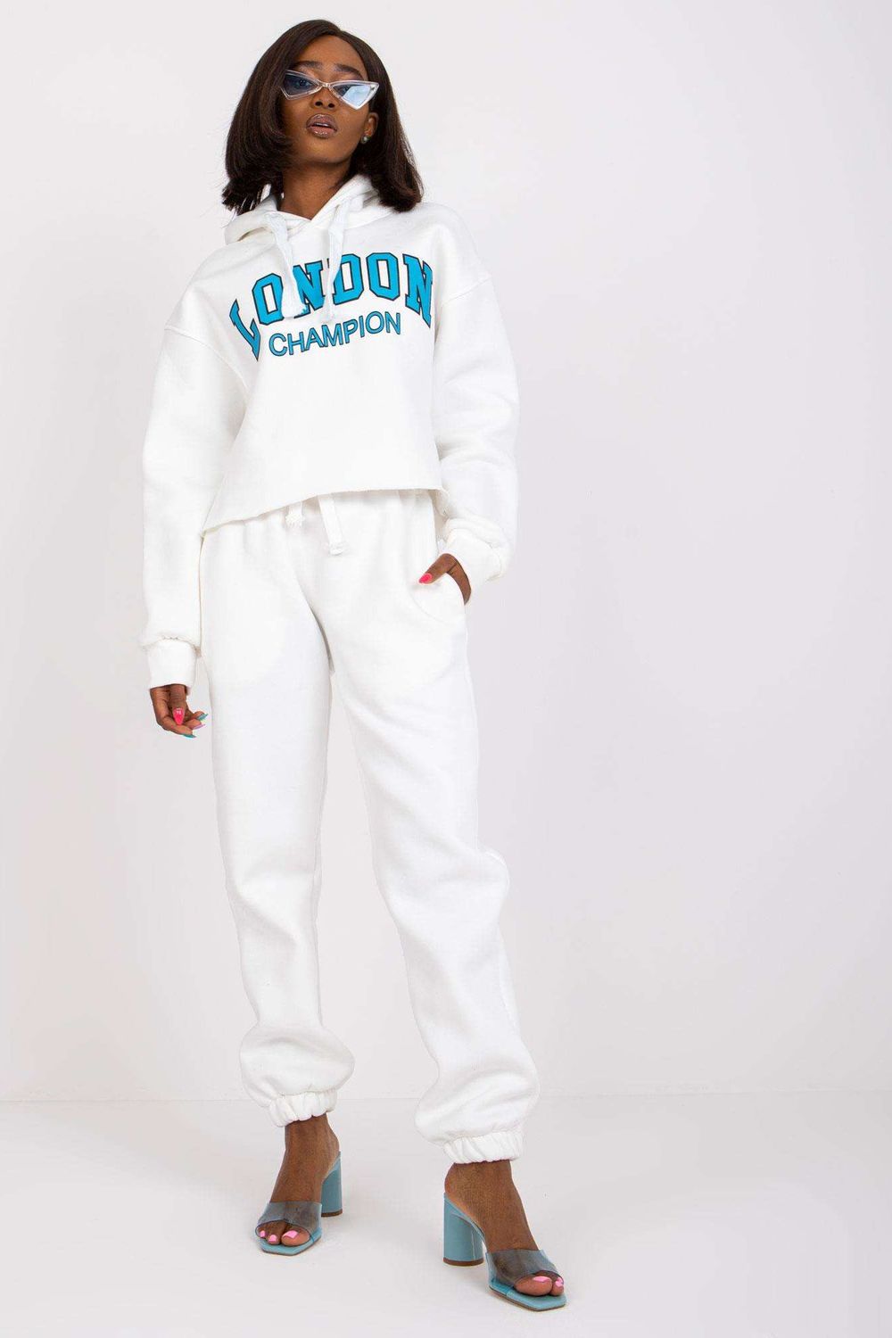 Ex Moda Ecru High Waisted Cotton Co-Ord Set