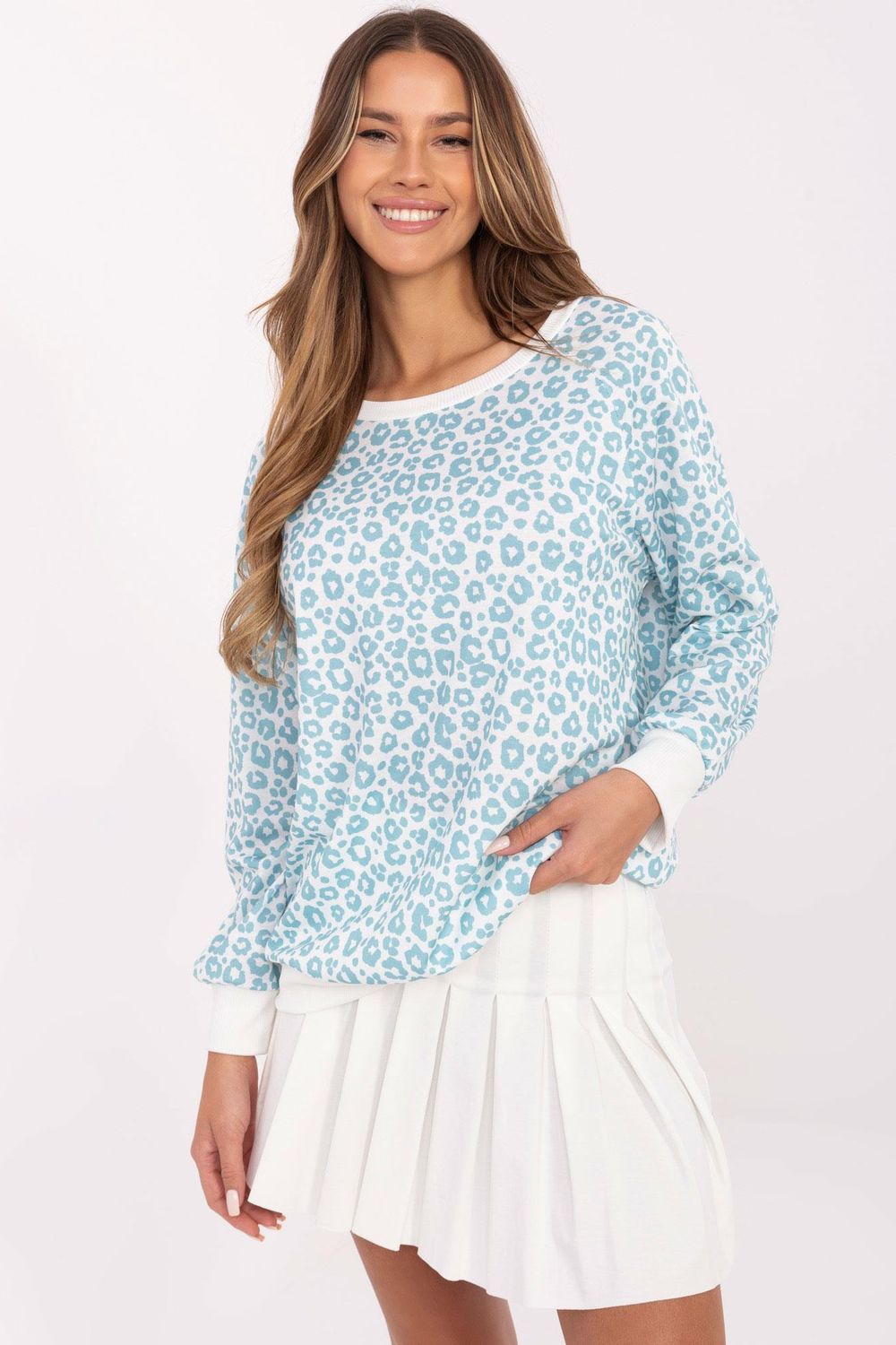 Italy Moda Mint Long Sleeve Blouse