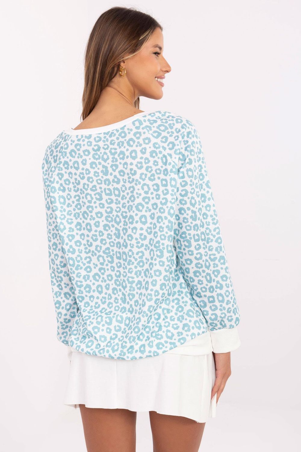 Italy Moda Mint Long Sleeve Blouse - view 3