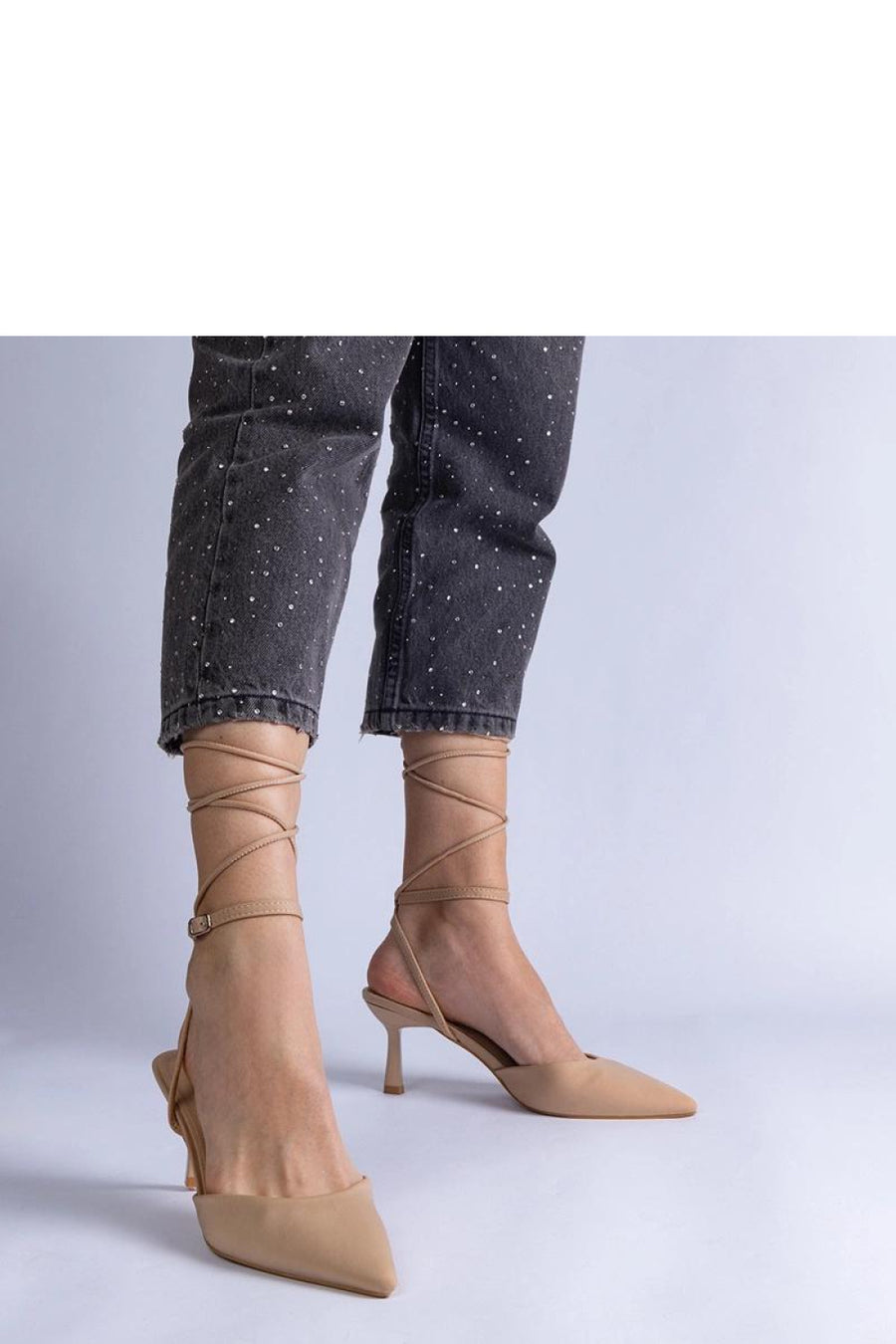 Solea Beige High Heel Court Shoes