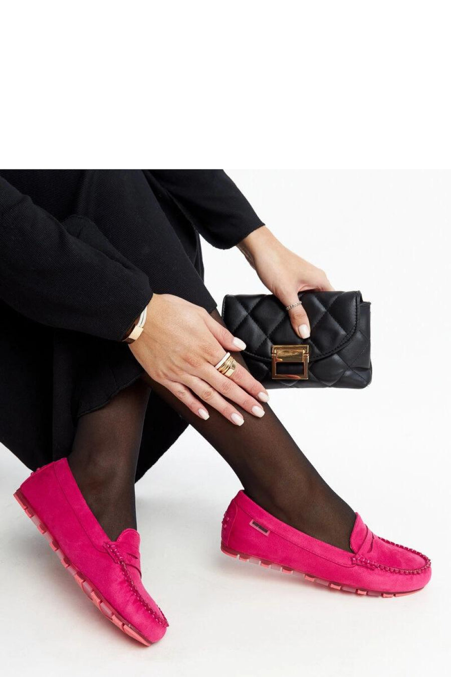 Solea Fuchsia Faux Suede Warm Lined Moccasins