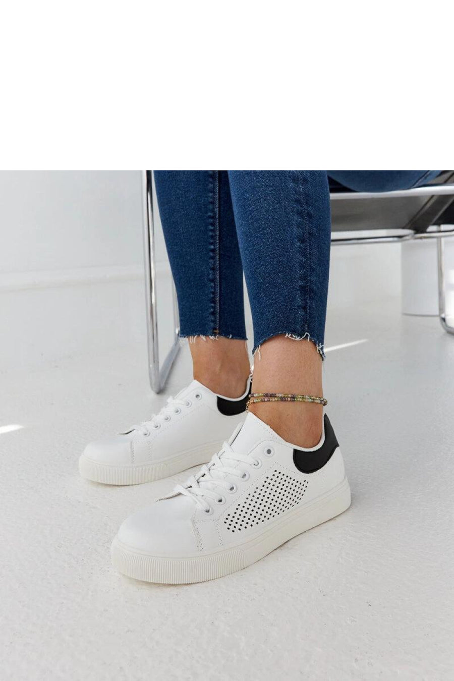 Solea Black Openwork Lace Trainers