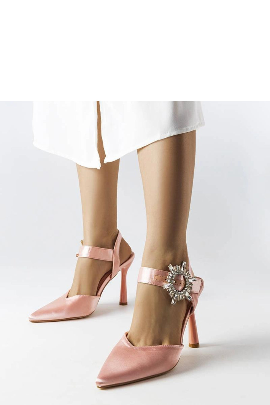 Solea Nude Satin High Heel Court Shoes