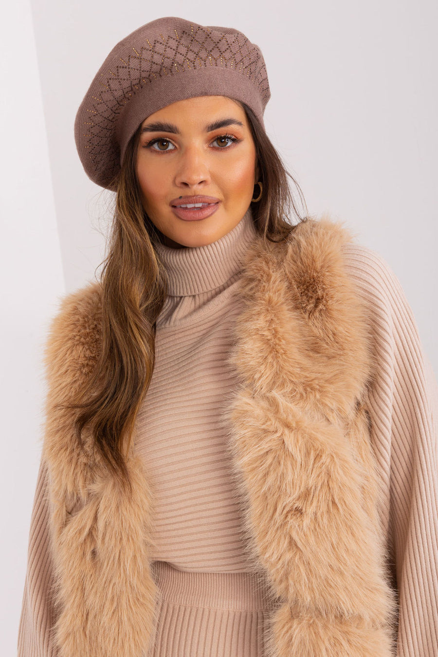 AT Brown Acrylic Beret