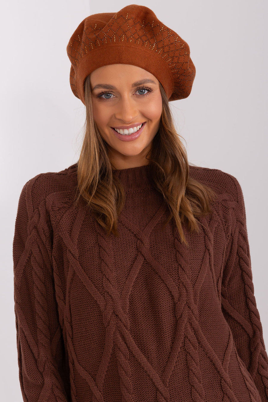 AT Light Brown Acrylic Beret