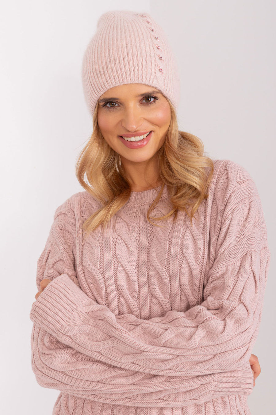 AT Powder Pink Beanie Hat