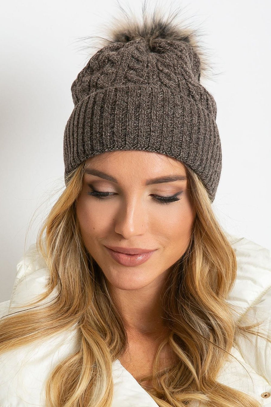 AT Dark Brown Beanie Hat
