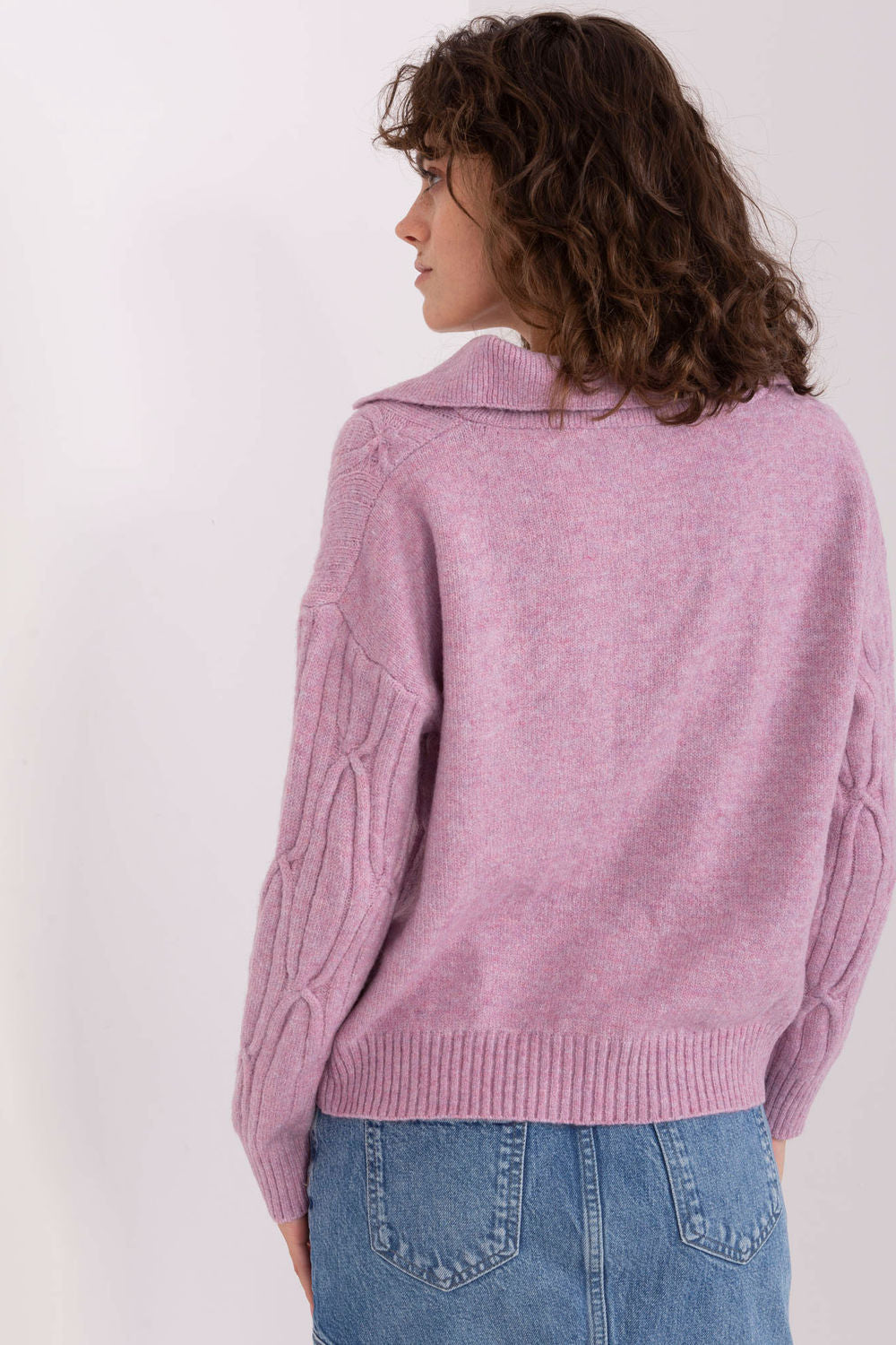AT Light Violet Long Sleeve Jumper - view 3
