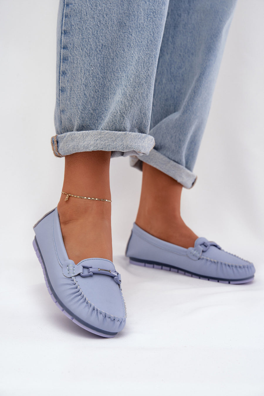 Step In Style Blue Moccasins