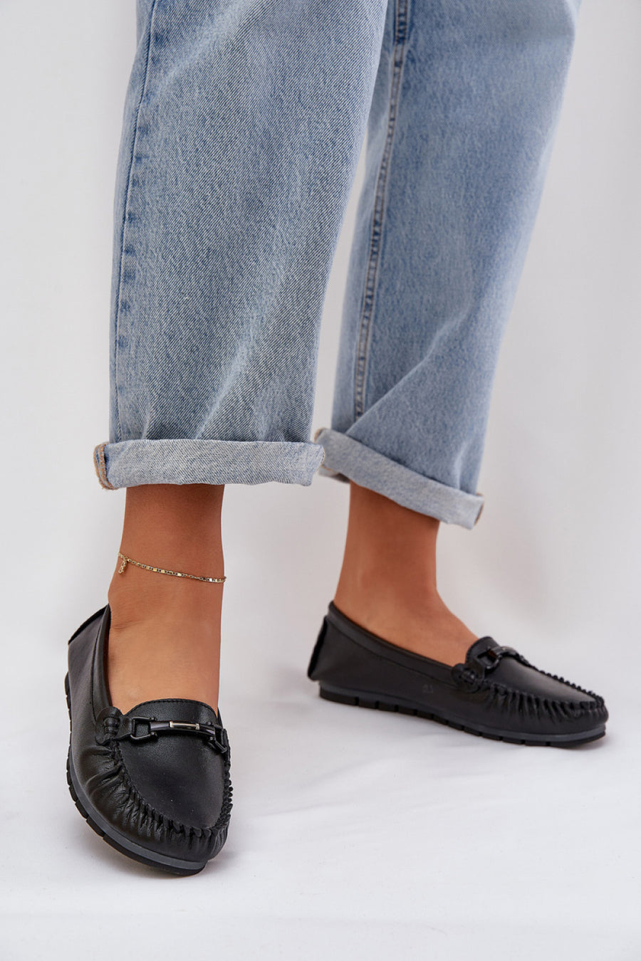 Step In Style Black Moccasins