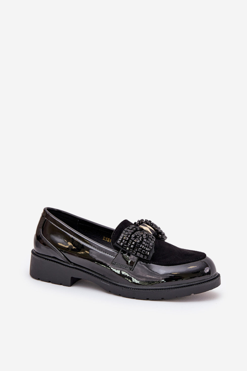 Step In Style Black Flat Moccasins with Round Toe - view 2