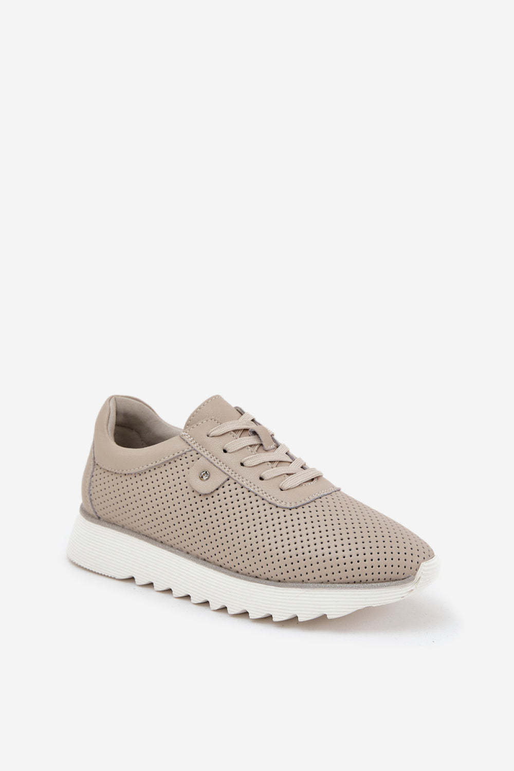 Step In Style Beige Sequin Platform Trainers - view 2