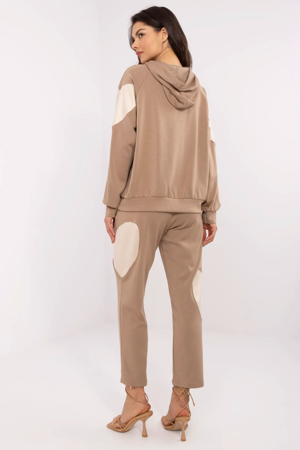 Italy Moda Light Brown High Waisted Cotton Co-Ord Set - view 3