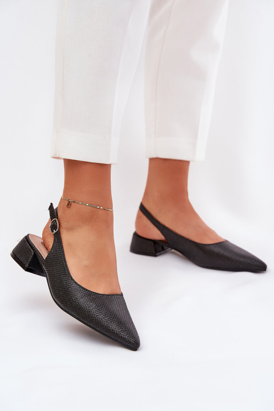 Step In Style Jorela Black Heeled Sandals