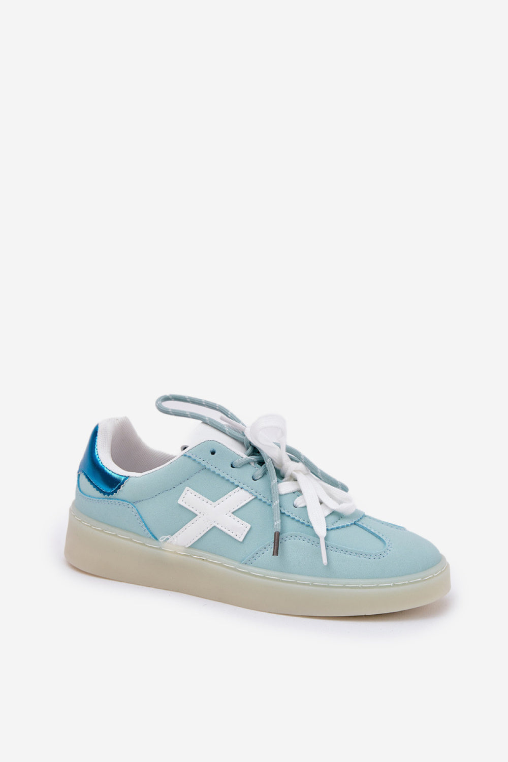 Step In Style Mint Faux Suede Trainers - view 2