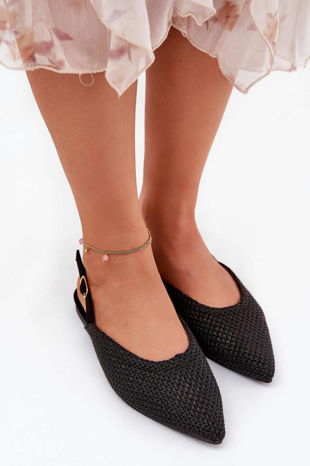 Step In Style Hefion Black Faux Leather Flat Ballet Flats - view 3