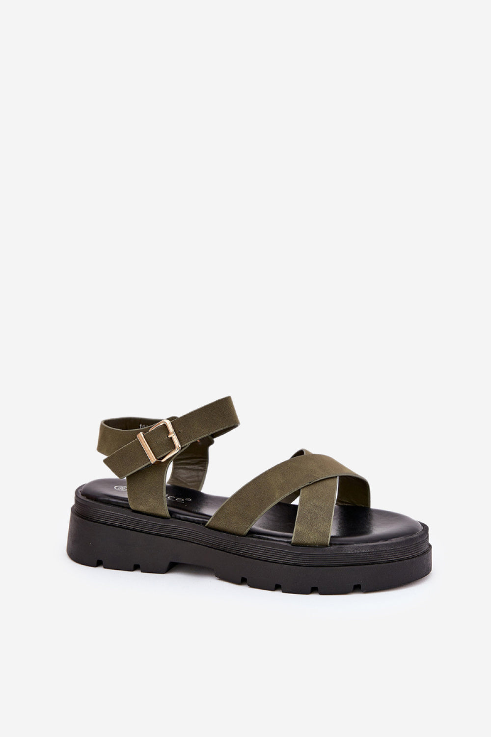 Step In Style Gevinniser Dark Green Faux Leather Platform Sandals - view 2